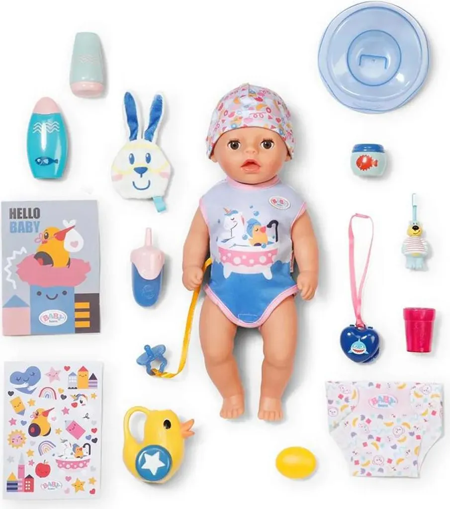 Finies les larmes au bain avec Lukas Baby Born 36 cm Poupée Aquatique