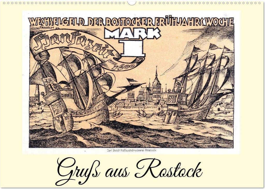 Gruß aus Rostock (Wandkalender 2026 DIN A2 quer), CALVENDO Monatskalender