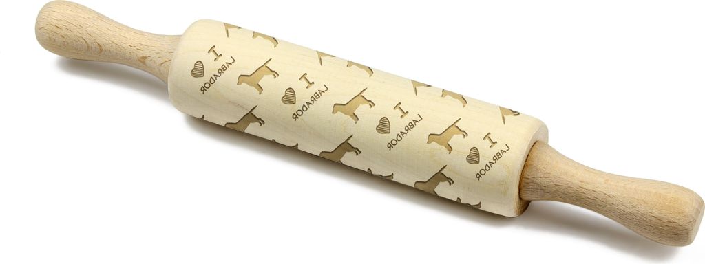 Labrador Retriever - kleiner Nudelholz mit Hund, Teigrolle mit Mustern, Gadget für Keramiker der Marke Art-Dog
