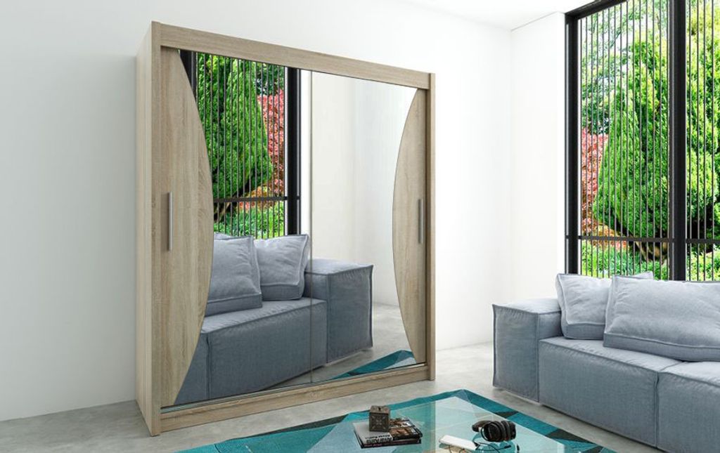 MINIO Kleiderschränk 180 cm MONACO Sonoma Eiche