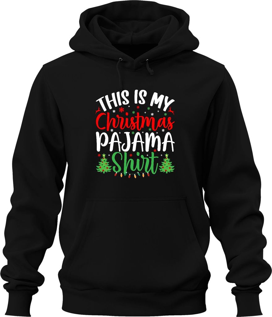 This is my Christmas Pajama Shirt Pyjama - Weihnachten Xmas Christmas Uni Hoodie Kapuzenpullover, Schwarz, XXL