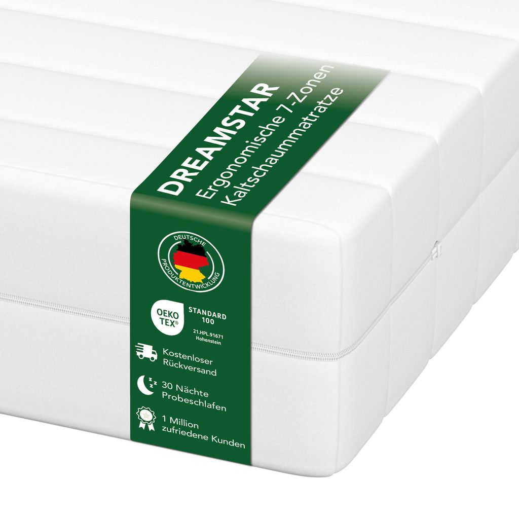 Ergonomická sedmizónová matrace ze studené pěny | 140 x 200 Obrázek produktu 