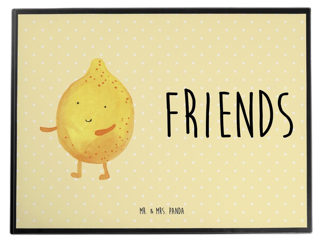 Mr. & Mrs. Panda schreibtischunterlage Beste Freunde Zitrone - Gelb Pastell - Geschenk, Lustige Sprüche, schreibtischunterlagen, Fehlende Keywords...