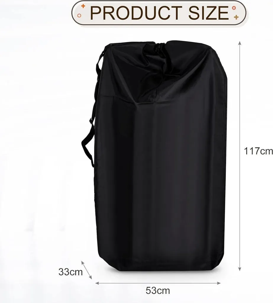 Housse de protection poussette imperméable 600D 117x53x33 cm robuste - 2