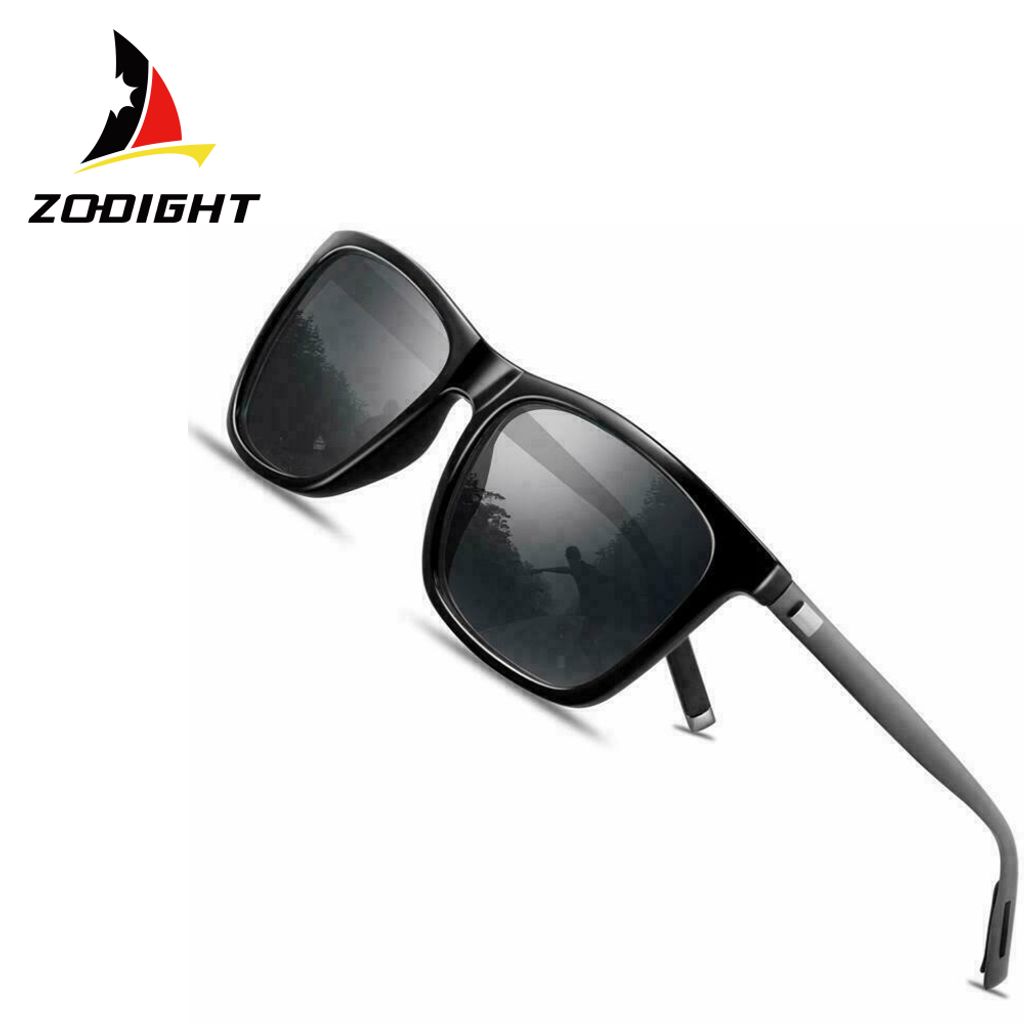 Herren Sonnenbrille Polarisiert Brillen Sport UV400 Pilotenbrille Schwarz 