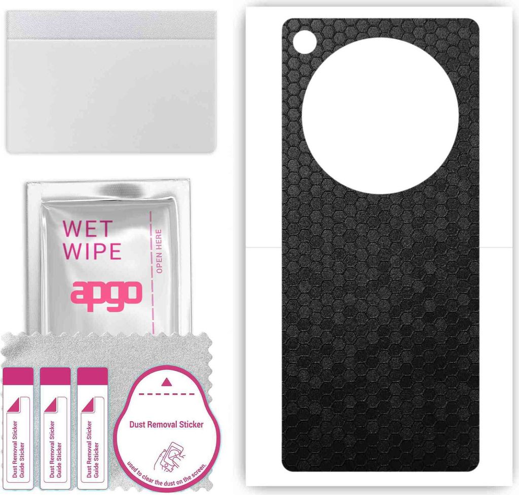 apgo Rückseite Schutzfolie, Skin, kompatibel mit OnePlus Open, Hinten Displayschutzfolie aus Vinylfolie, kratzfest, einfache Montage - Schwarze Ho...