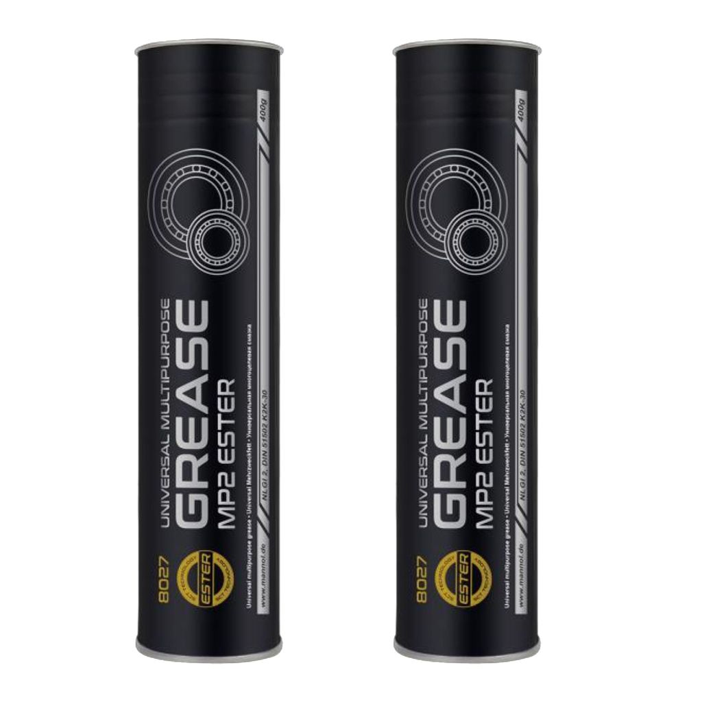 2 x Universal Mehrzweckfett 400g MP2 8027-04 Kartusche Schmierfett Fett Langzeit Lager-Fett