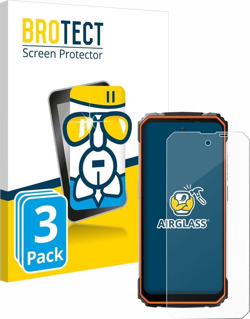 3x BROTECT Schutzglas für Blackview BV8100 Schutzfolie Panzer Folie Glas Display Schutz klar