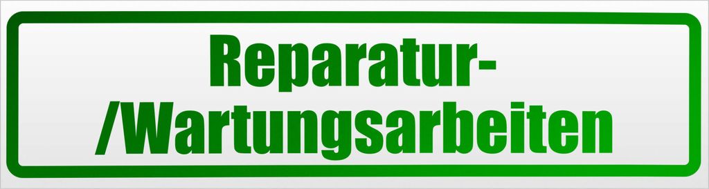 Kiwistar Reparatur - /Wartungsarbeiten Magnetschild Schild magnetisch - 30cm Grün - reflektierend - Magnetfolie für Auto PKW Kfz