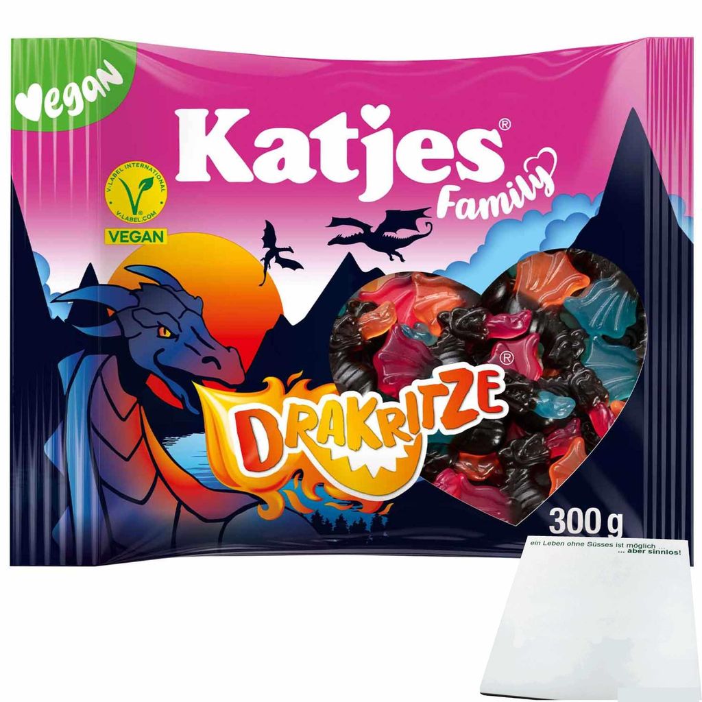 Katjes Family Drakritze (300g Beutel) + usy Block