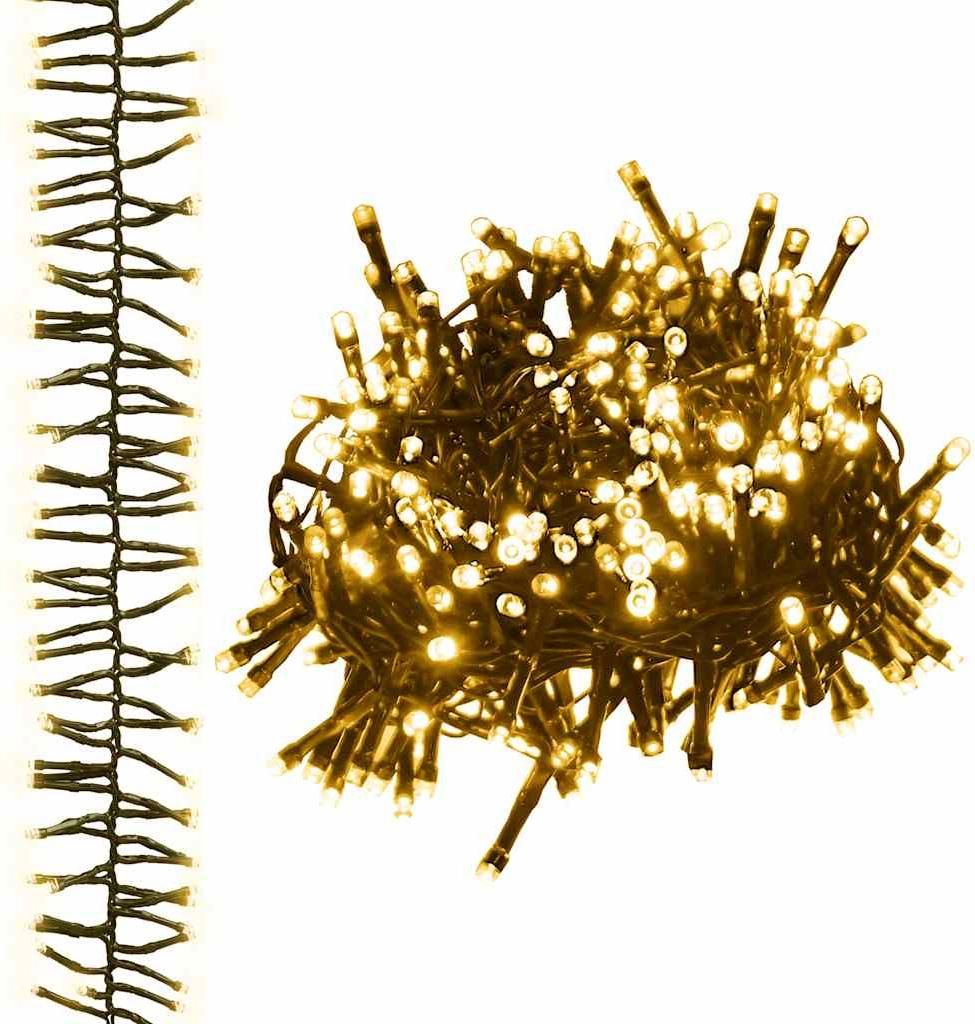 vidaXL LED-Lichterkette mit 2000 LEDs Warmweiß 17 m PVC