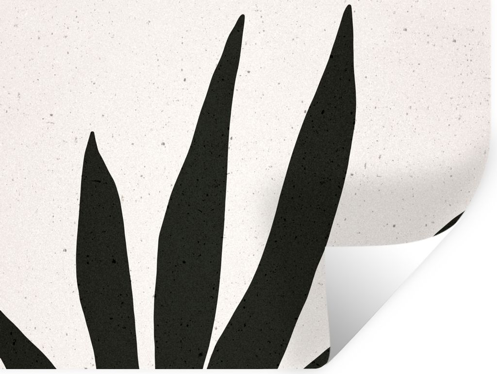 MuchoWow Wandtattoo Wandsticker Wandaufkleber Blatt - Pflanze - Minimalismus 120x90 cm Selbstklebend und Repositionierbar - Aufkleber