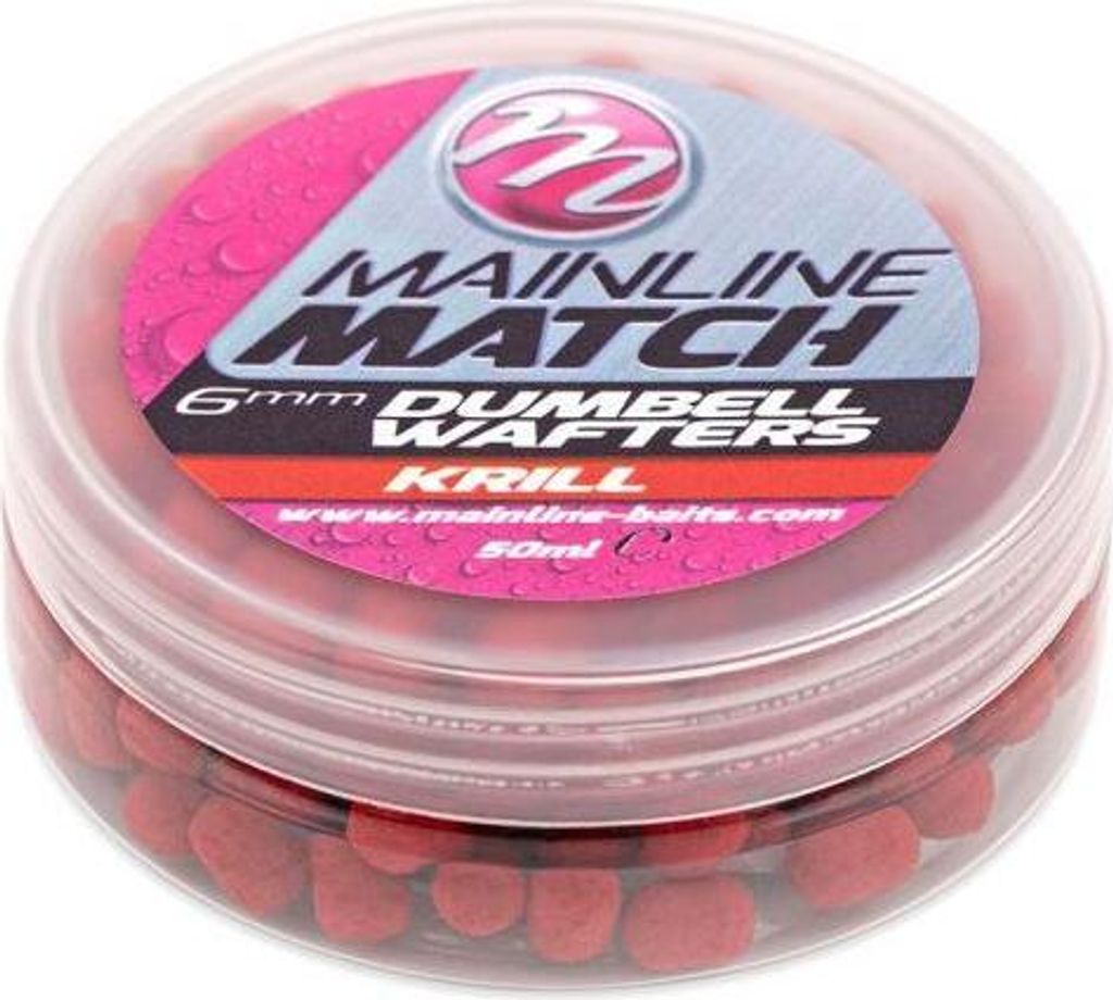 Mainline Baits Match Dumbell Wafters Red Krill 6 mm