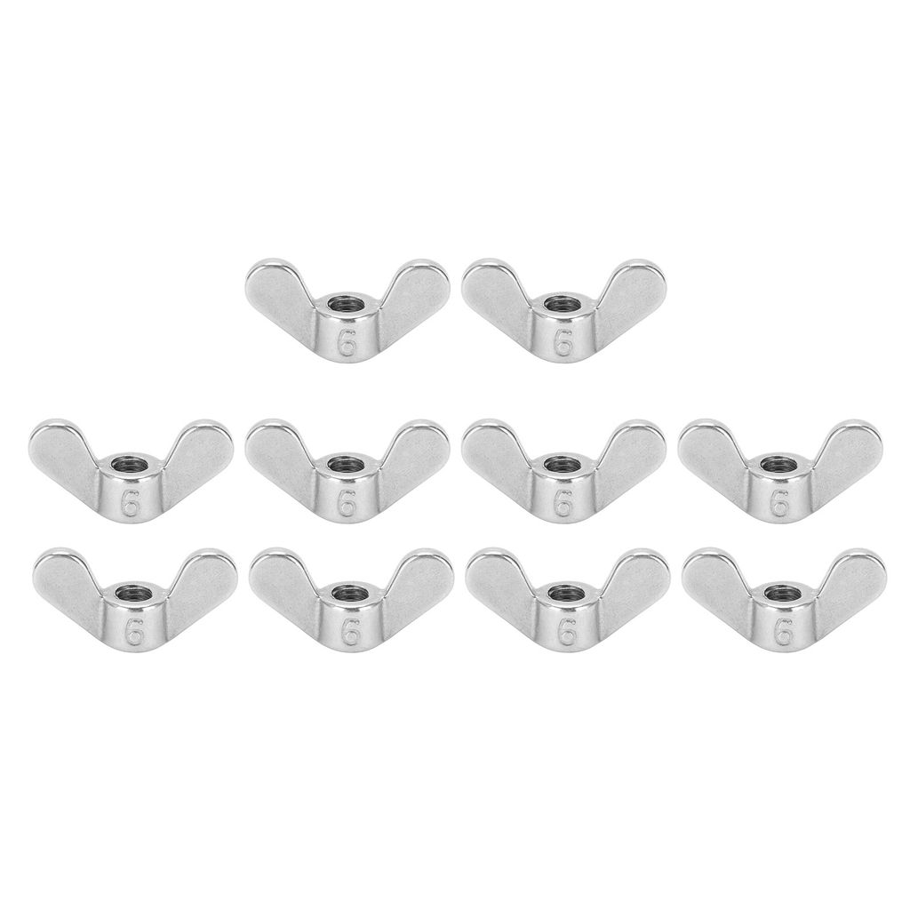 Flügelmuttern,304 Edelstahl Flügelmuttern,M6 Flügelmuttern,Schmetterlingsmuttern,M6 Schmetterlingsmuttern,Muttern,Hardware Tools