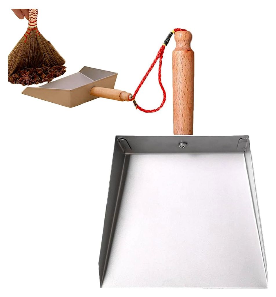Mini Kehrschaufel - Tisch Edelstahl Kehrblech | Kurzgriff Breite Schaufel für Innen- und Außenbereich Küche Bad Wohnzimmer Schlafzimmer Garage R...