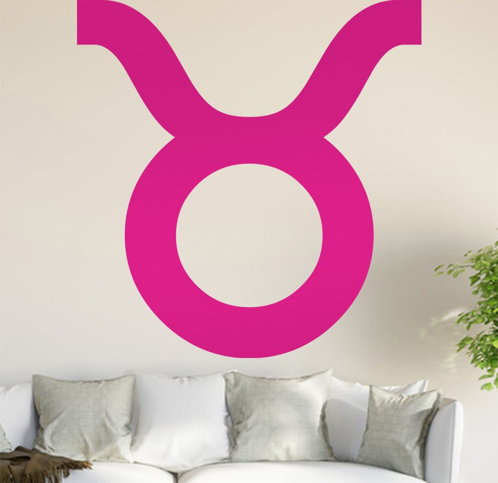 Sternzeichen: Stier Wandtattoo in 6 Größen - Wandaufkleber Wall Sticker - Dekoration, Küche, Wohnzimmer, Schlafzimmer, Badezimmer