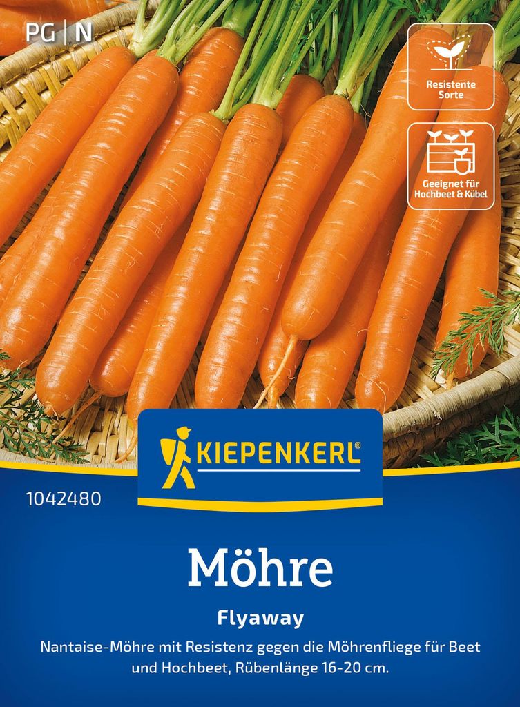 Carota Flyaway, F1, carota Nantaise - resistente alla mosca Immagine del prodotto 