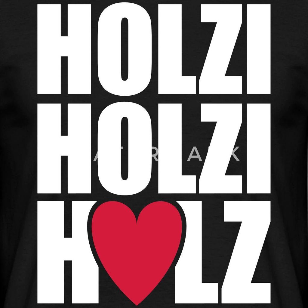 Spreadshirt Holzi Holzi Holz Fasching Party Männer T-Shirt, S, Schwarz
