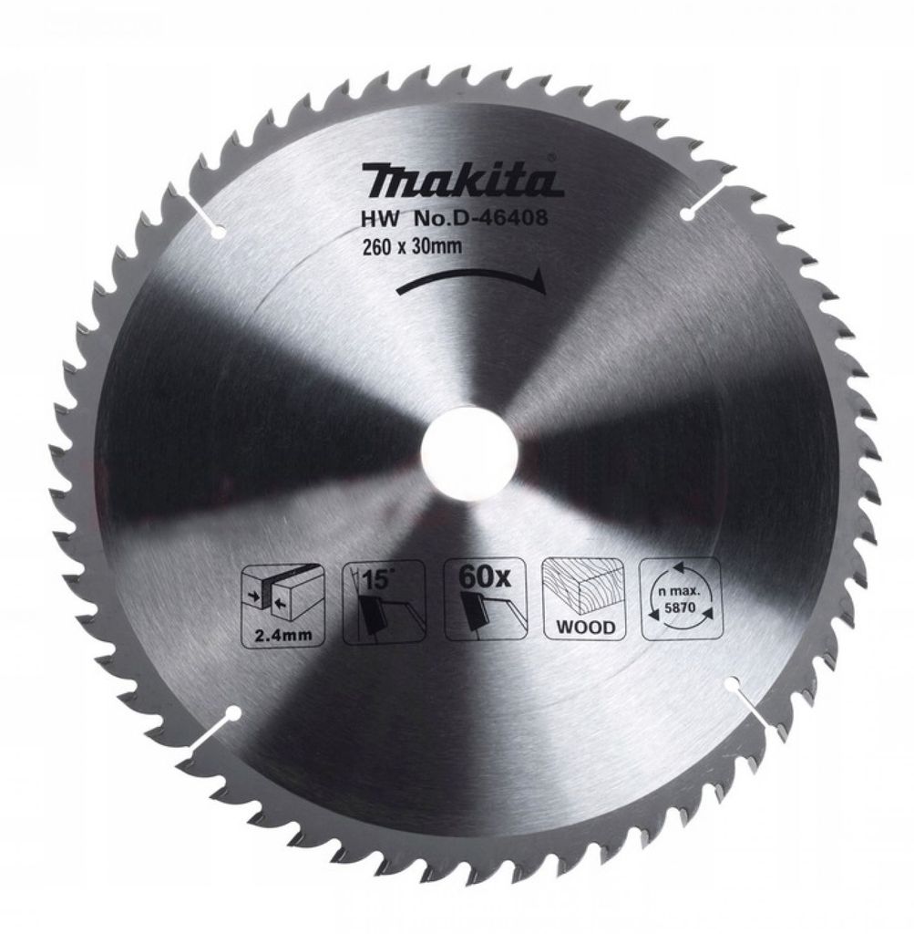 Makita D-46408 Lame de scie circulaire standard TCT 260 x Image du produit 