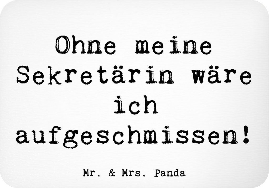 Mr. & Mrs. Panda Kühlschrankmagnet Spruch Sekretärin Helfer - Weiß - Geschenk, haftmagnet, Multitasking, magnet, Berufsprodukte, Empfang, Dokume...
