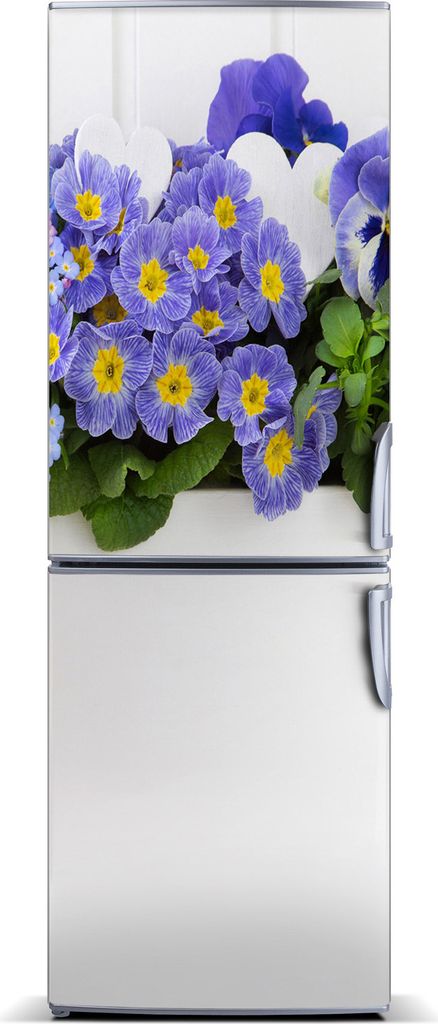 Tulup Kühlschrankdekoration - Magnetmatte - 60 cm x 180 cm - Magnet auf dem Kühlschrank - Lilane Blumen