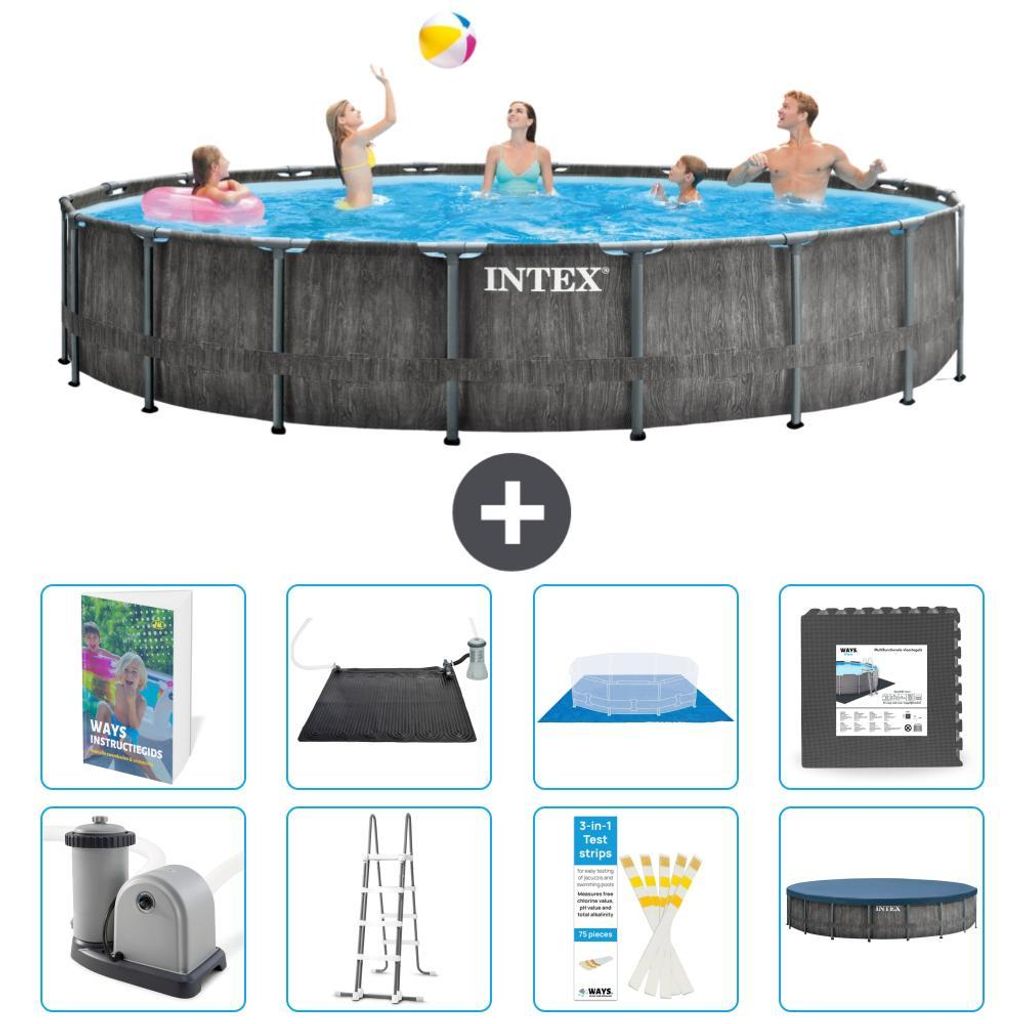Prism Frame Pool Rund - 549x122 cm - 9-teilig S543