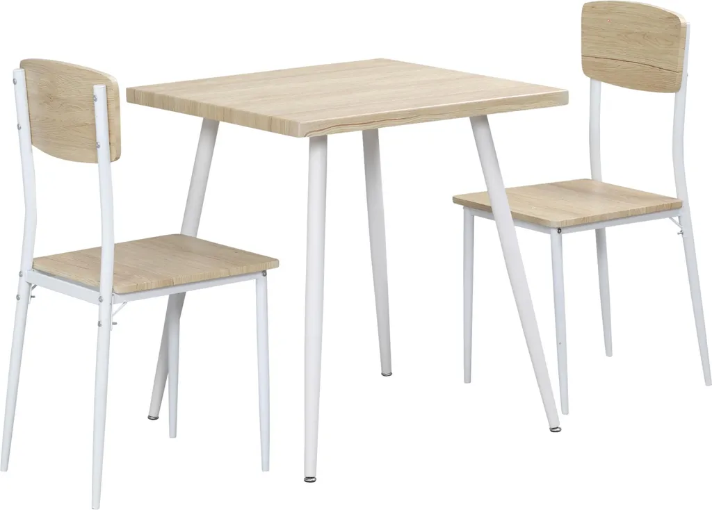 Ensemble table et chaises pour petite salle à manger moderne blanche
