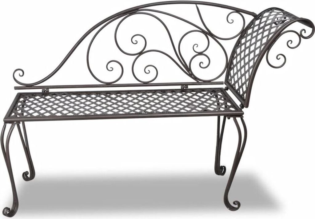 vidaXL Chaise longue de jardin 128 cm Acier antique brun Image du produit 