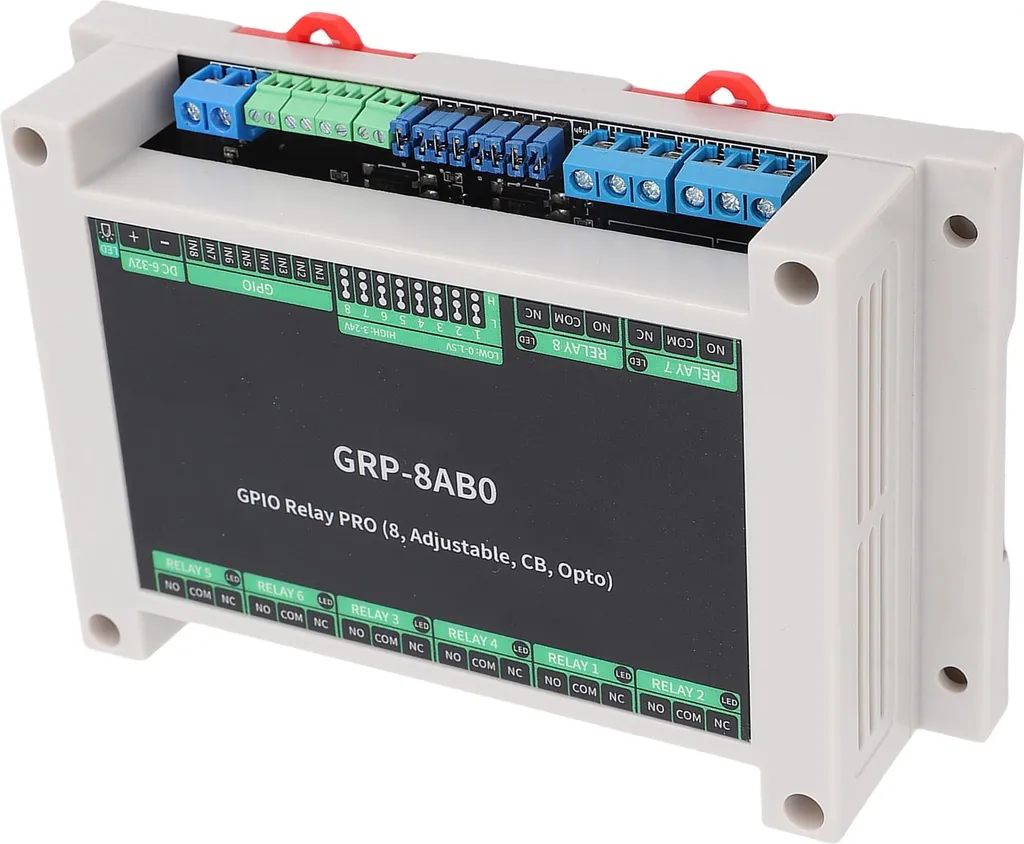 Module Relais GPIO 8 Canaux avec Boîtier ABS et Isolation Optocoupleur