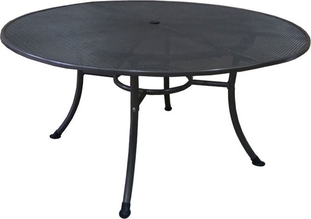 Tisch Gartentisch rund robust aus Metall in Grau 150 cm Produktbild 