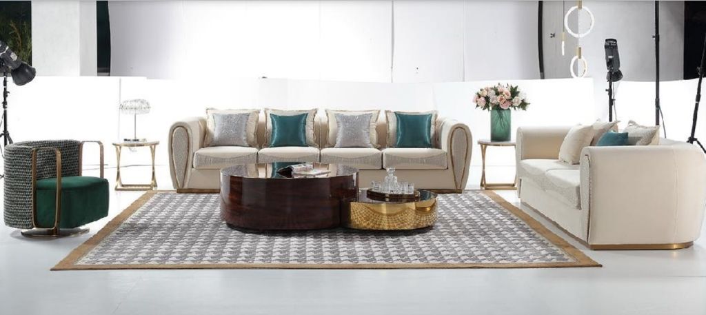Sofagarnitur 3+2+1 Sitzer Set Design Sofas Polster Couchen Textil Relax Moderne