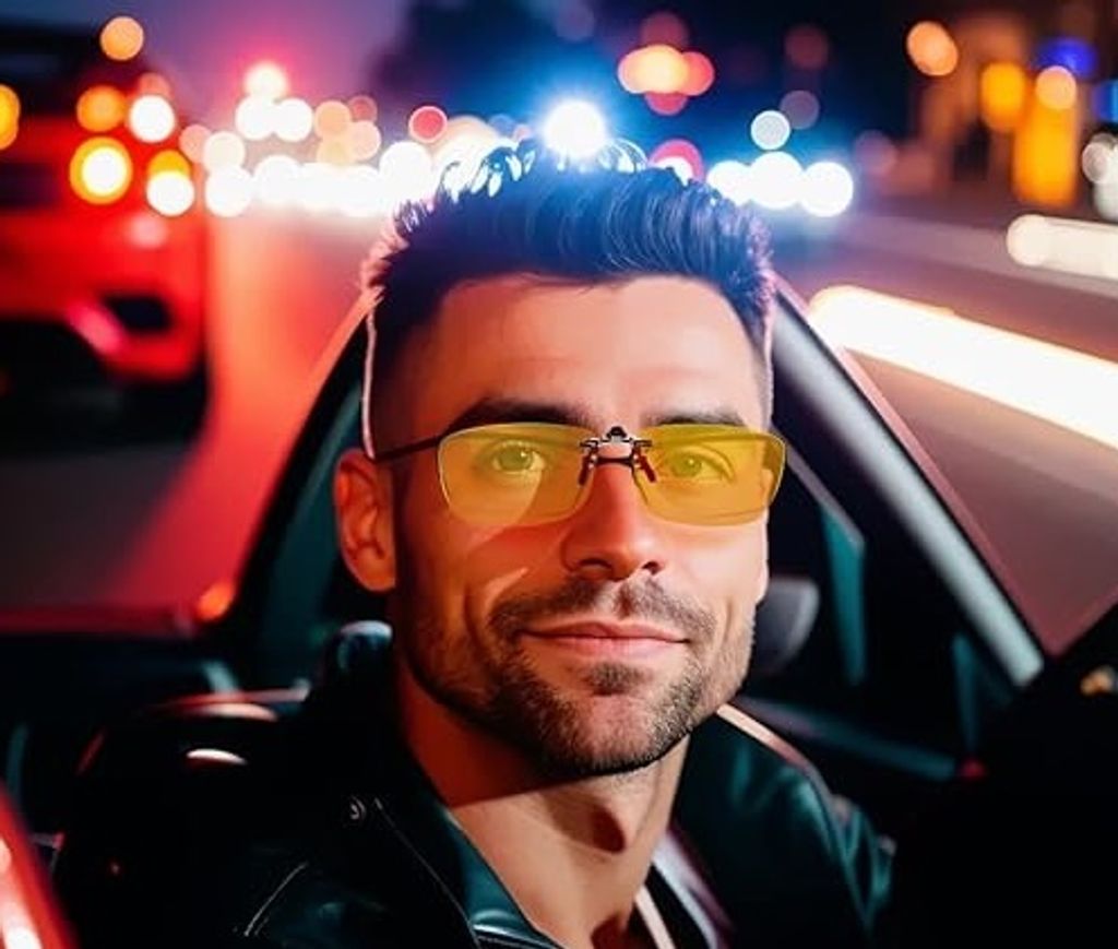 GKA Überbrille Aufsatz Clip on Nachtfahrbrille Gelbbrille Produktbild 8