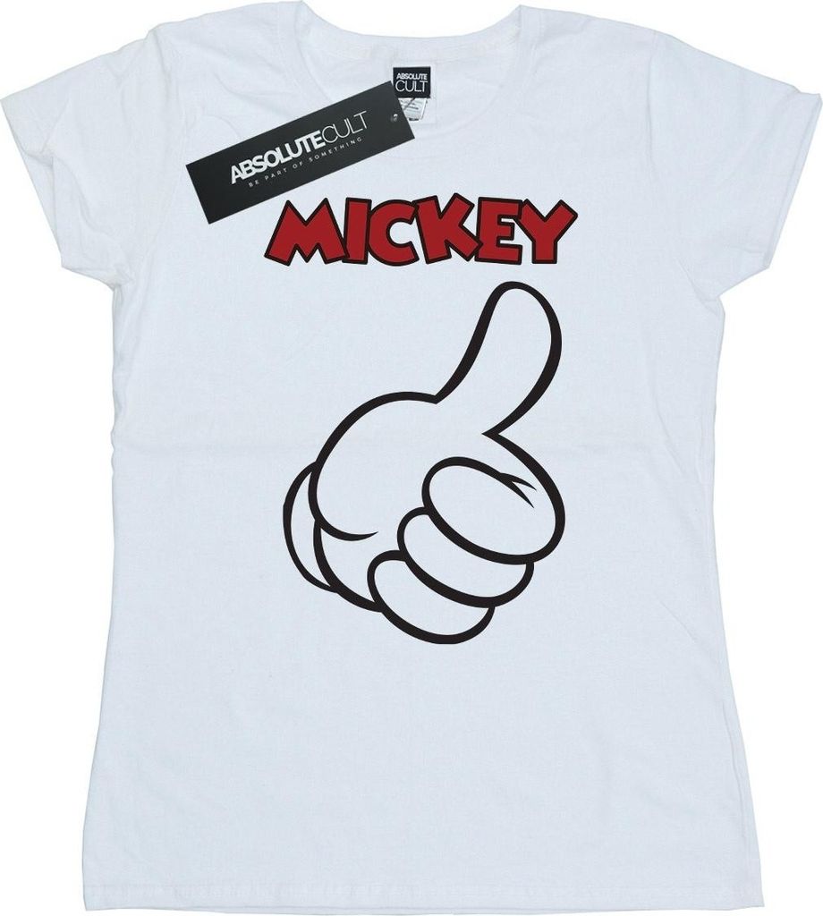 Disney - "Mickey Mouse Thumbs Up" T-Shirt für Damen BI31399 (XXL) (Weiß)