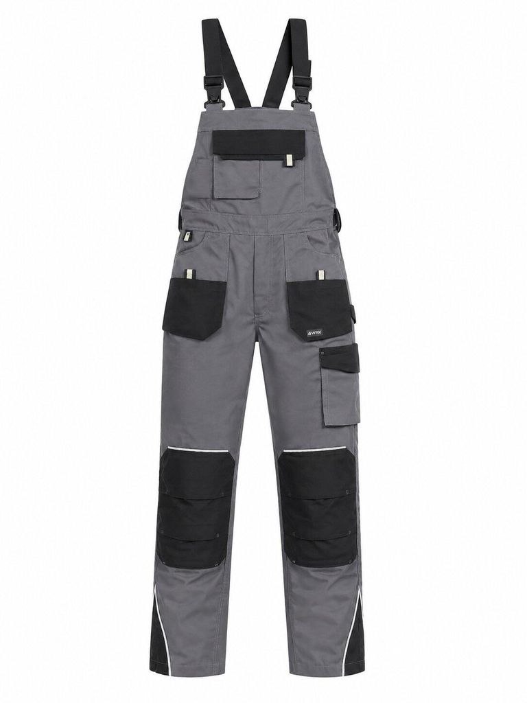 Arbeitslatzhose - graue Latzhose 58 - strapazierfähige Produktbild 