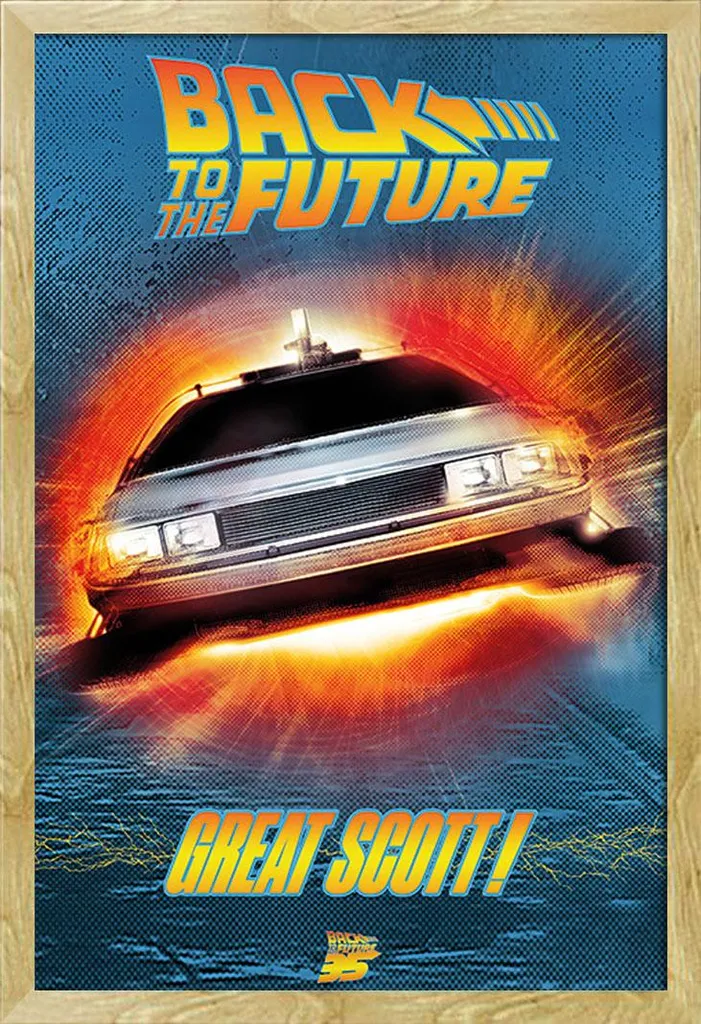 Poster Retour vers le Futur Great Scott avec Cadre Shinsuke® Anti-Casse
