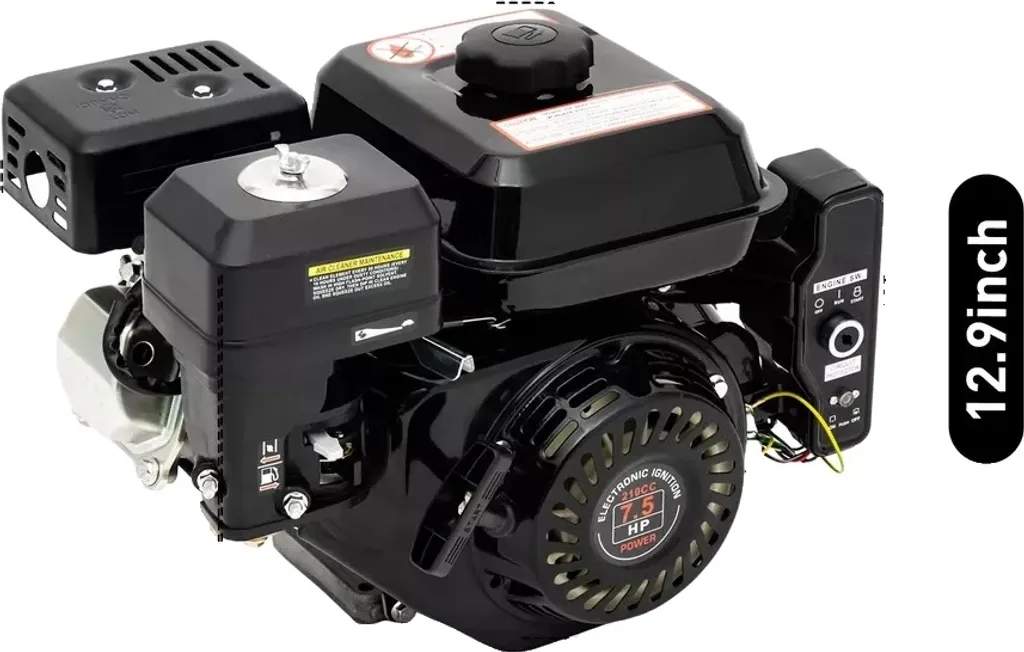 Moteur à gaz 7,5 CV monocylindre 4 temps avec arbre de 20mm en noir