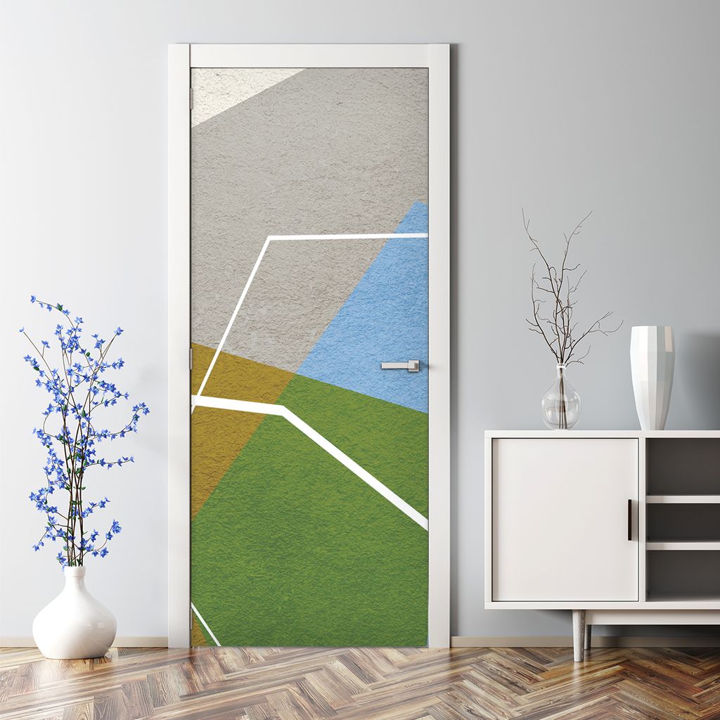 Dekorative Türposter selbstklebend Wandaufkleber Tür dekoration Rosa Kreise & Federn 70 x 200 cm