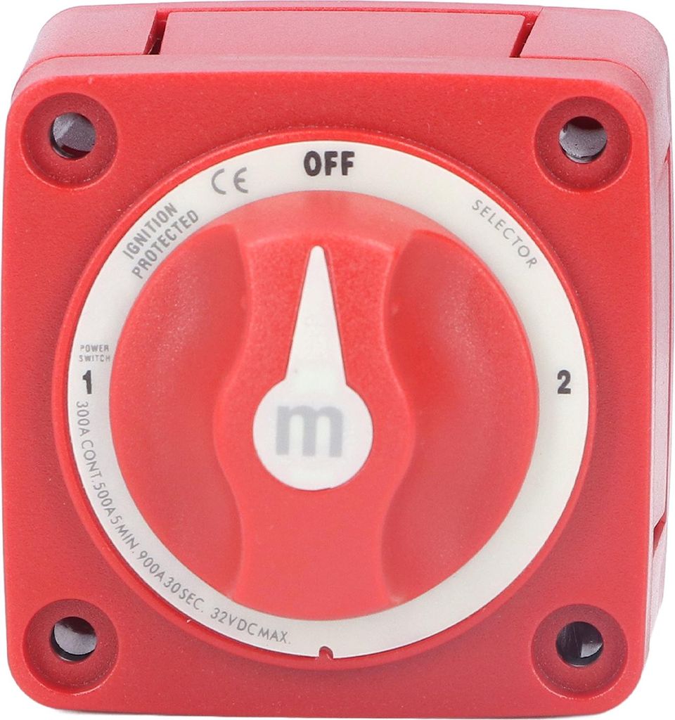 300A Batterieschalter 3-Positionen-Doppelstromkreis-Trennschalter für Boote, Autos, LKWs, Anhänger und Wohnmobile