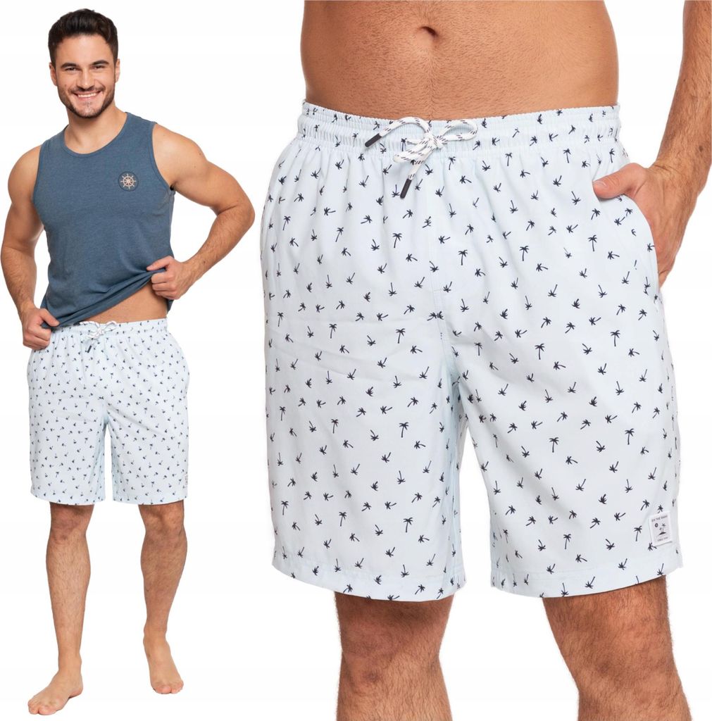 BADESHORTS Blau Schnelltrocknende Badeshorts MORAJ Flecken L