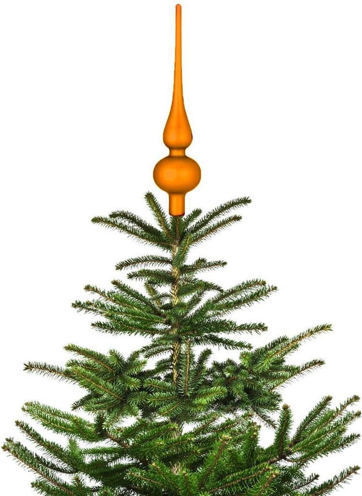 Christbaumspitze 26cm Mille Fiori matt orange