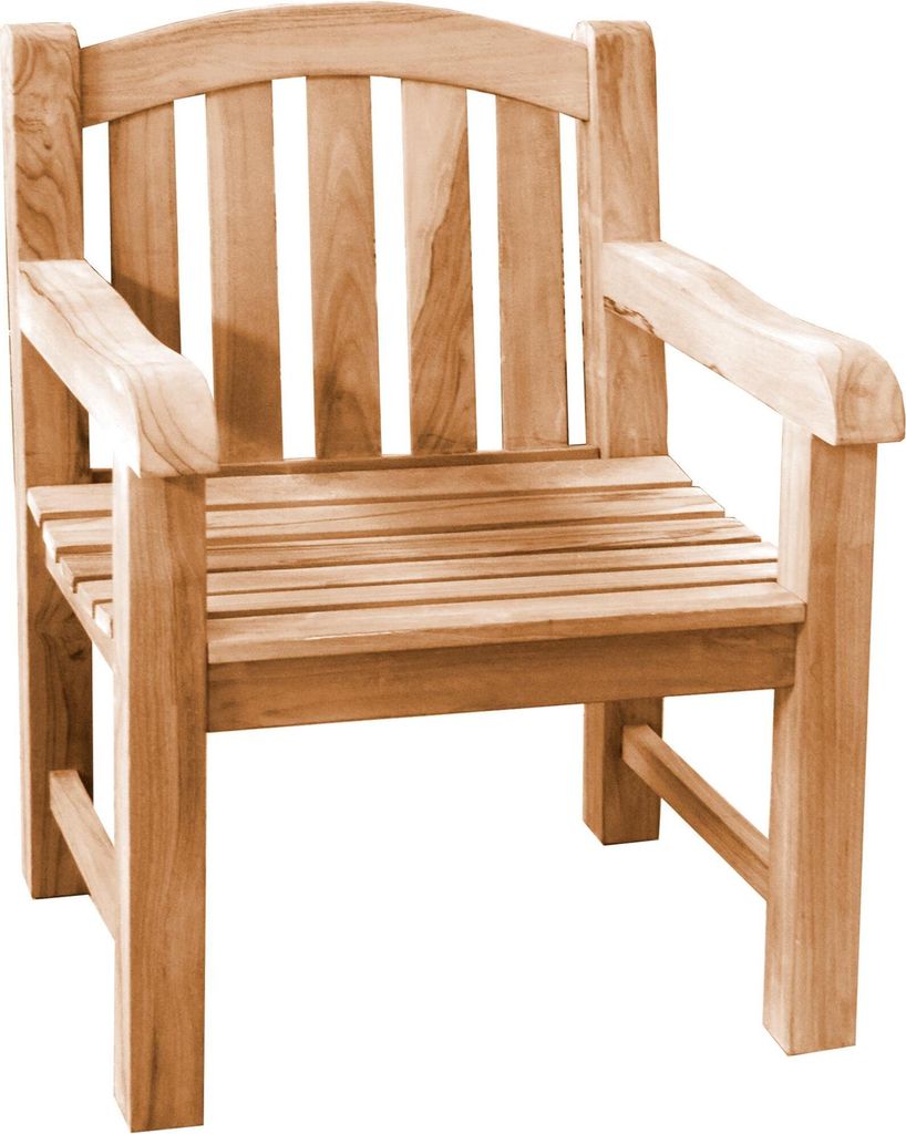 Teako Design Gartensessel Bari XXL Teakholz Massiv Wetterfest