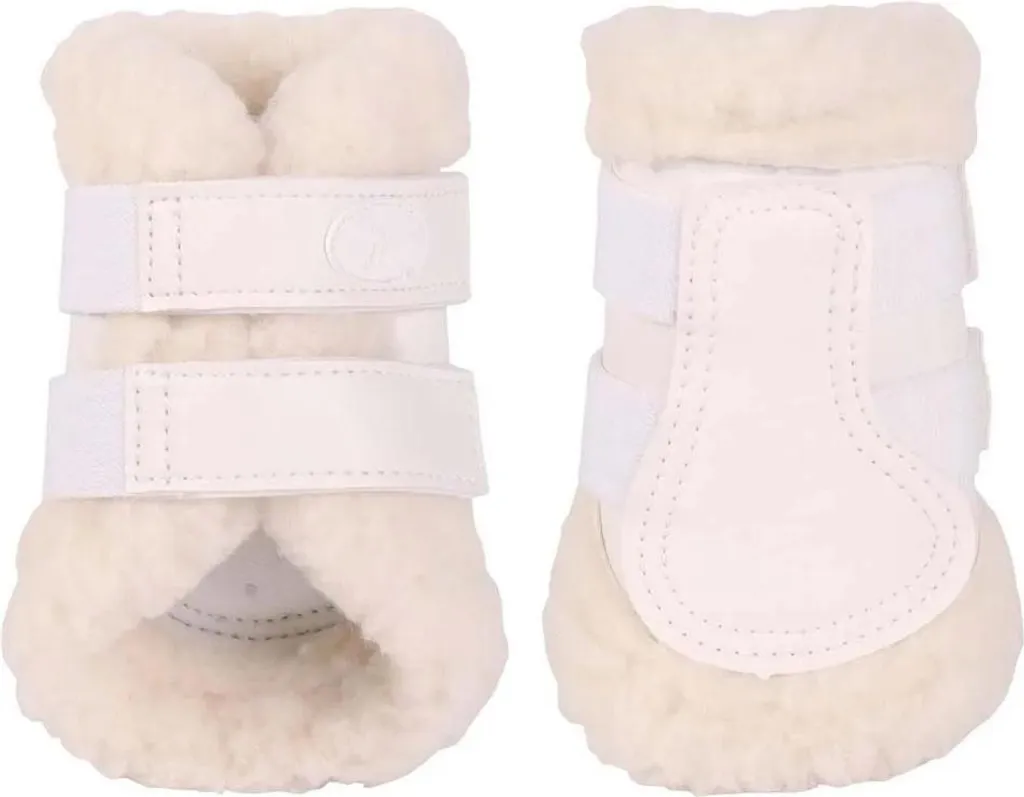 Ghette Flextrainer Bianco Mini Shetty | Protezione con Pelliccia per Pony