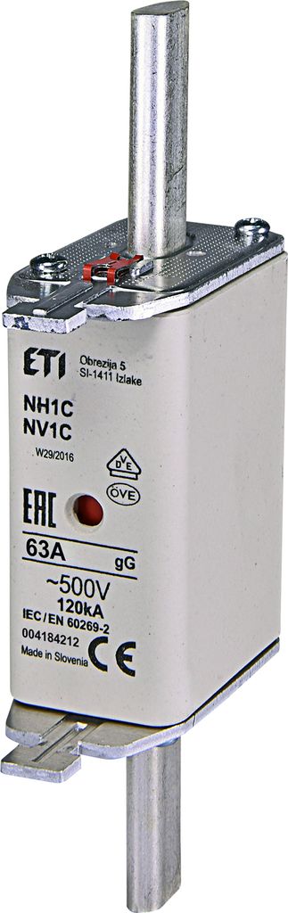 Sicherungseinsatz - NH1C gG 63A/500V - träge