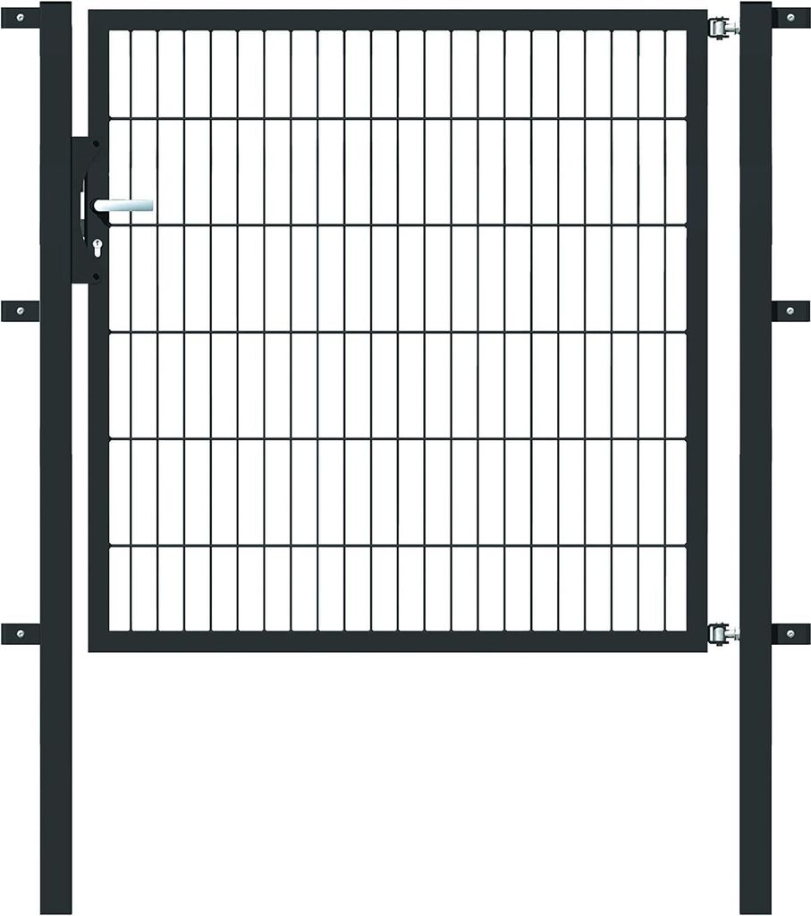 Alberts Einzeltor Flexo mit Zubehör, zum Einbetonieren, anthrazit, Breite 125 cm, Höhe 120 cm