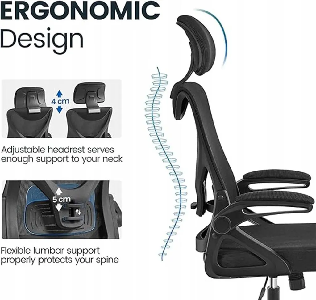 Poltrona Ufficio 592717 Nera: Ergonomia e Design per Smart Working - 3