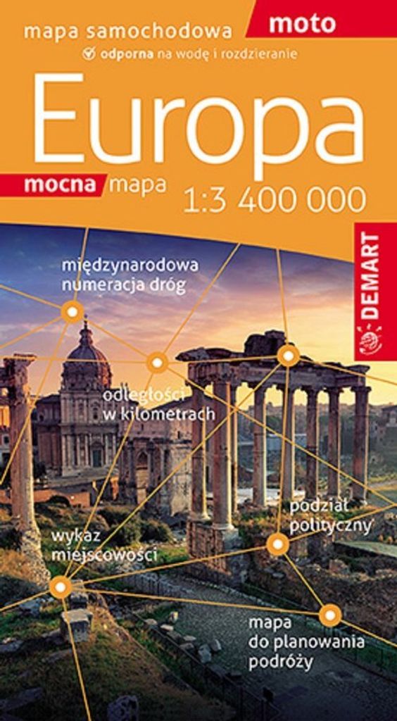 Europa 1:3 400.000. Laminierte Straßenkarte. Ausgabe 2025/2026. Demart