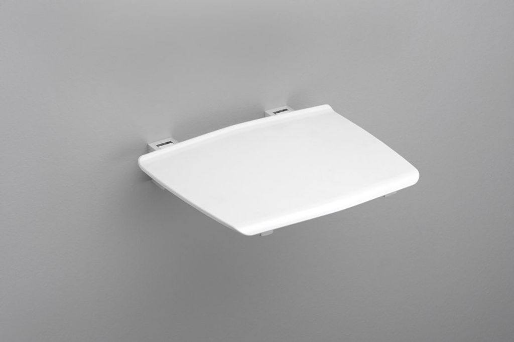 Sklopné sedadlo do sprchy 32,5x32,5 cm, biele Obrázok produktu 