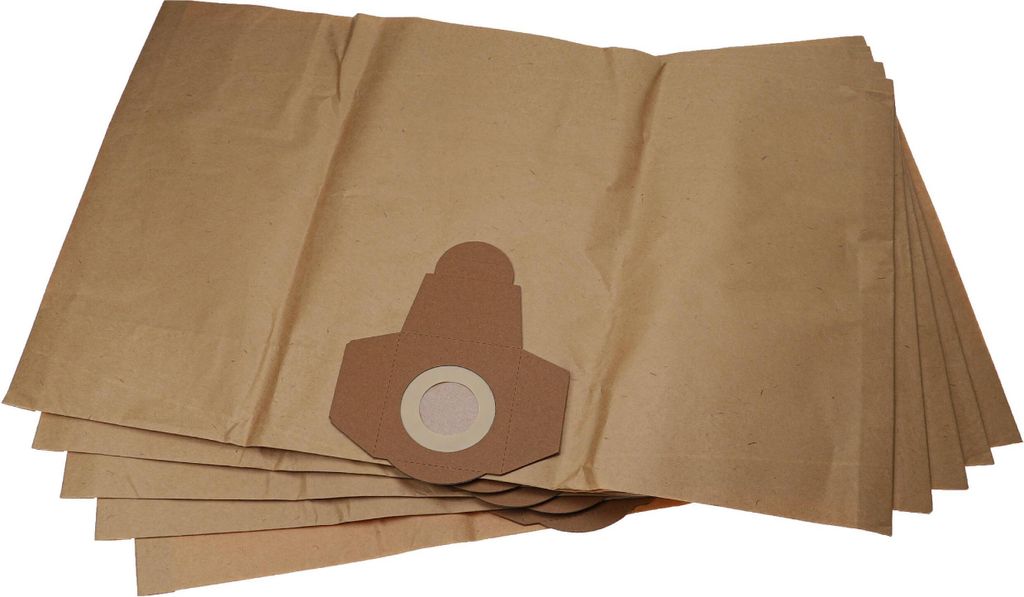 vhbw 5x Staubbeutel kompatibel mit Parkside PNTS 30/4, PNTS 23 E, PNTS 1500 D5, PNTS 30/8, PNTS 30/7, PNTS 30/6 Staubsauger - 38,5cm x 26cm braun