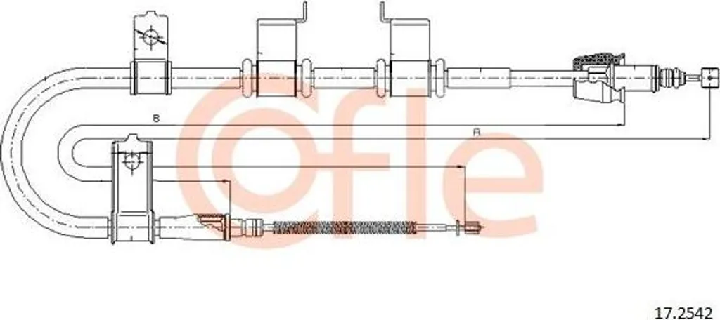 Câble de frein à main pour Hyundai Getz - Réparation OE 597601C300 COFLE