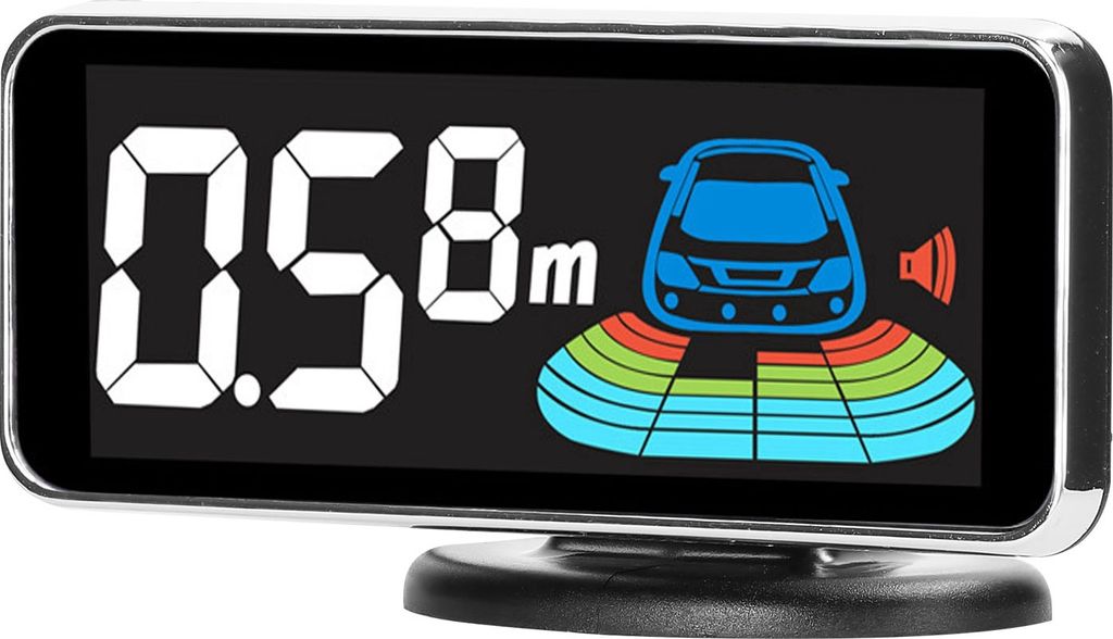 Auto Parken Sensor hinten Rückwärtsfahren Radarsystem mit 8 Parksensoren Abstandserfassung LCD-Abstandsanzeige Sound Warnung Buzzer